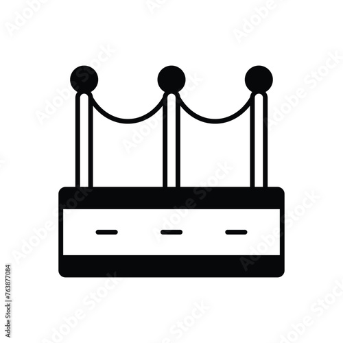 Black solidRed Carpet vector icon