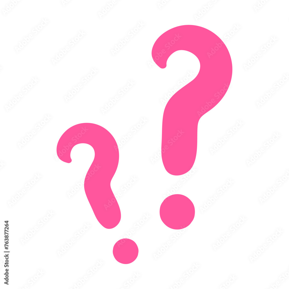 vector cute cartoon style question marks pink vector cute cartoon style question marks pink