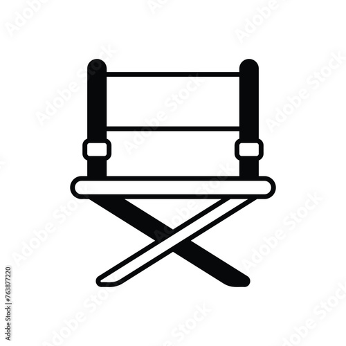 Black solidDirector Chair vector icon