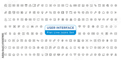 Mega set of ui ux icons, user interface icon set collection