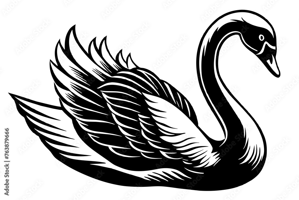 swan silhouette vector and illustration swan silhouette vector and illustration