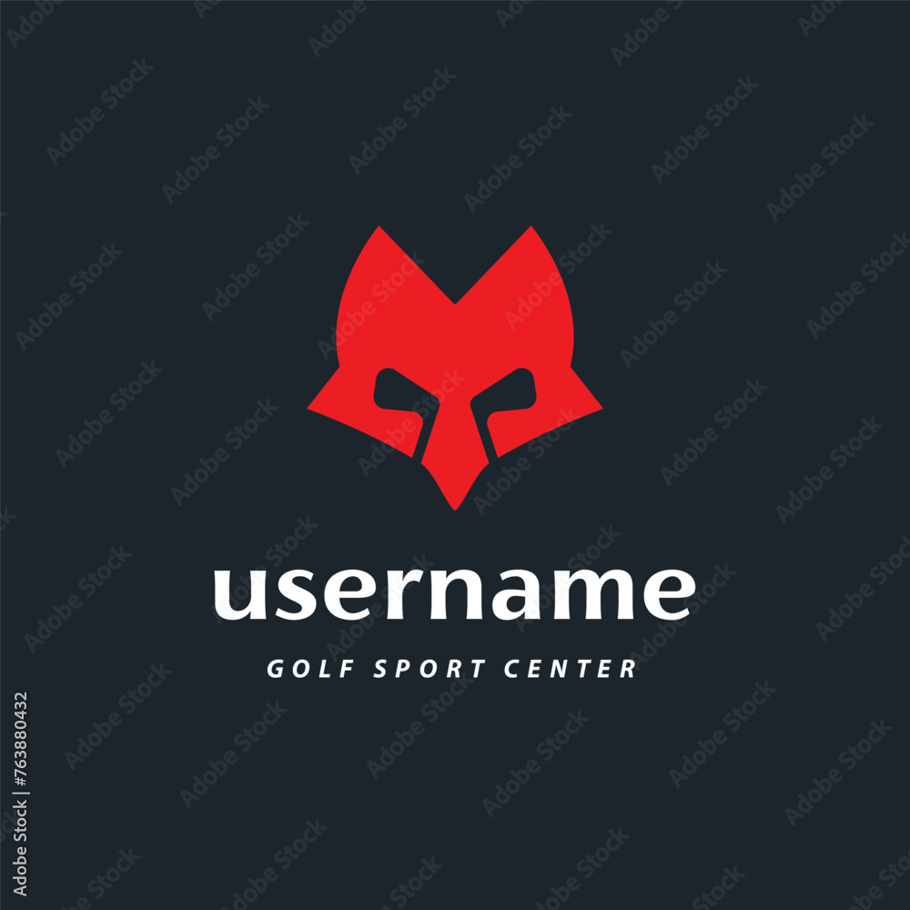 Obraz premium modern fox with golf stick for golf sport logo design