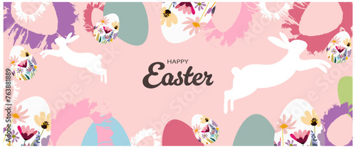 Trendy Easter illustration. stock illustration 