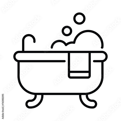 Bathtub  icon editable stock vector illustration.