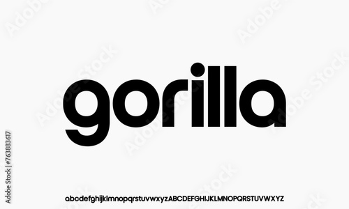 Modern Bold Font. Sans Serif Font. Regular Uppercase Lowercase Typography urban style alphabet fonts for fashion, sport, technology, digital, movie, logo design, vector illustration