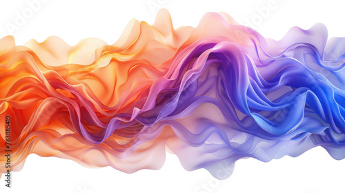 Modern futuristic wavy 3d red and blue on transparent background