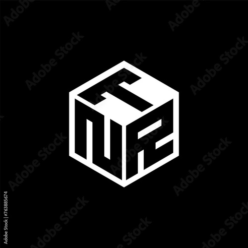 NRT letter logo design in illustration. Vector logo, calligraphy designs for logo, Poster, Invitation, etc. photo
