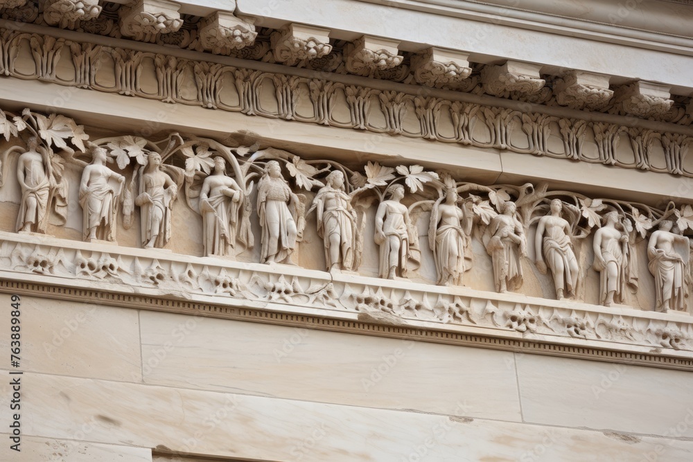 Fototapeta premium The intricate carvings on the Parthenon in Athens, Greece.