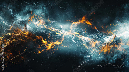 abstract electric background featuring lightning photo