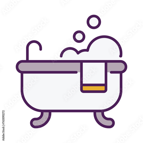 Bathtub  icon editable stock vector illustration.