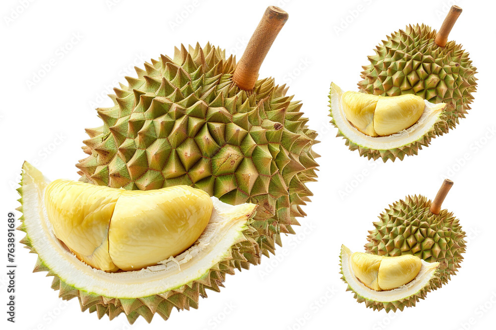 Obraz premium durian isolated on white background