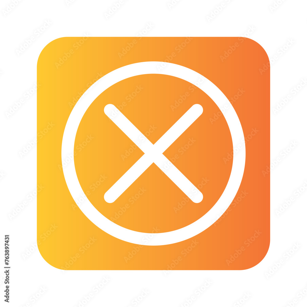 Fototapeta premium cancel flat gradient icon