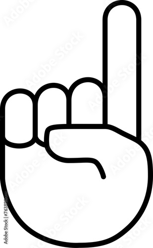 Finger raised