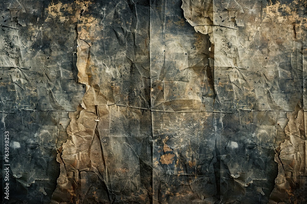 Dark grunge background. Aged paper texture