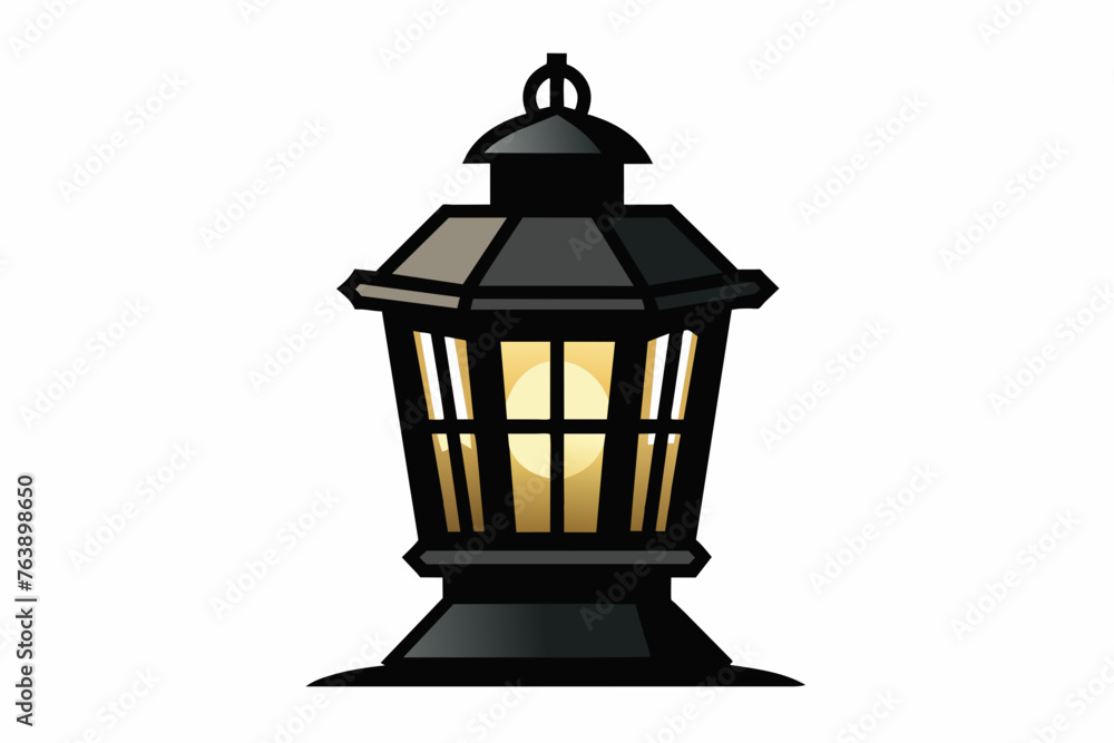  Lantern silhouette vector art illustration