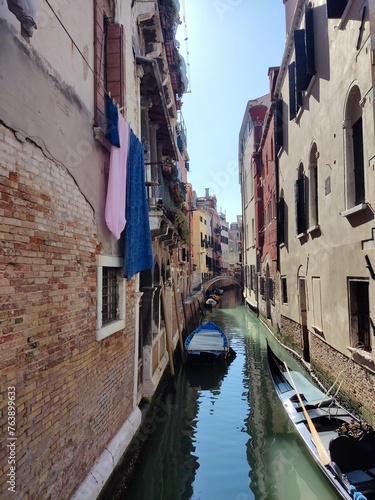 Venetian Tranquility: Laundry Day by the Canals