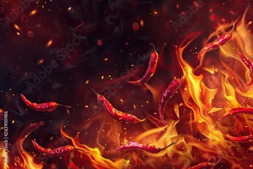 Wallpaper Mural  Hot and spicy background (135).jpeg, Hot and spicy background Torontodigital.ca