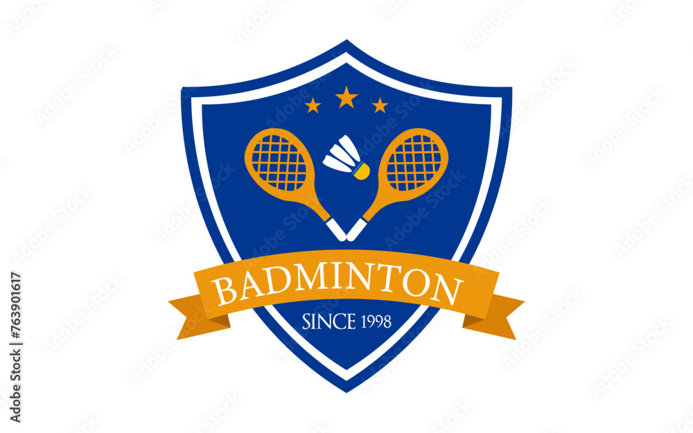 Badminton logo design sports logo template