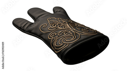 pair of black leather gloves