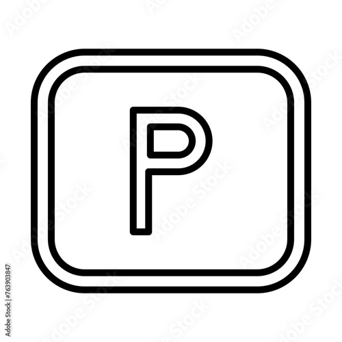 Parking icon line icon