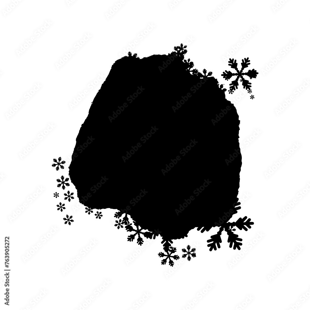 Creative winter mask. Basis abstract element universal use black and white
