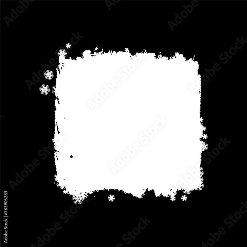 Creative winter mask. Basis abstract element for design black and white