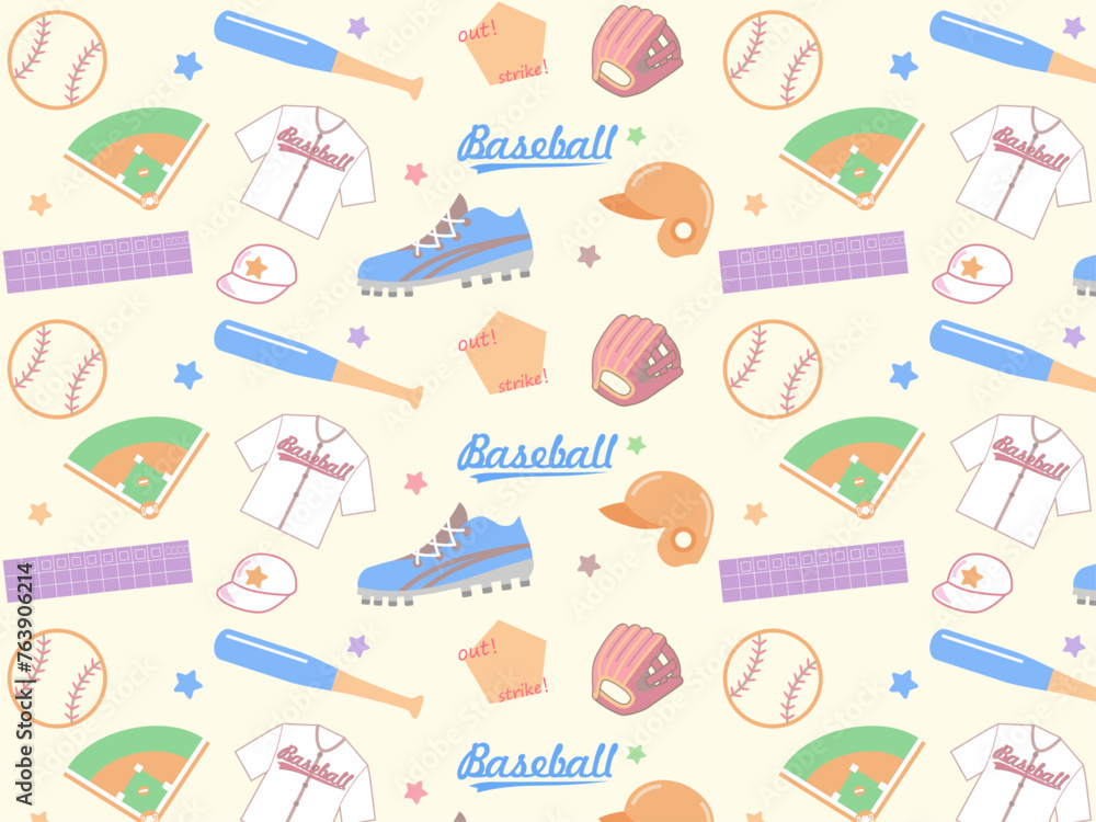 野球　野球素材の壁紙　背景