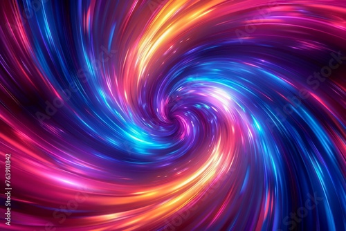 Vibrant Abstract Swirl Background with Vivid Blue and Pink Hues in a Dynamic Flowing Spiral Pattern for Creative Designs