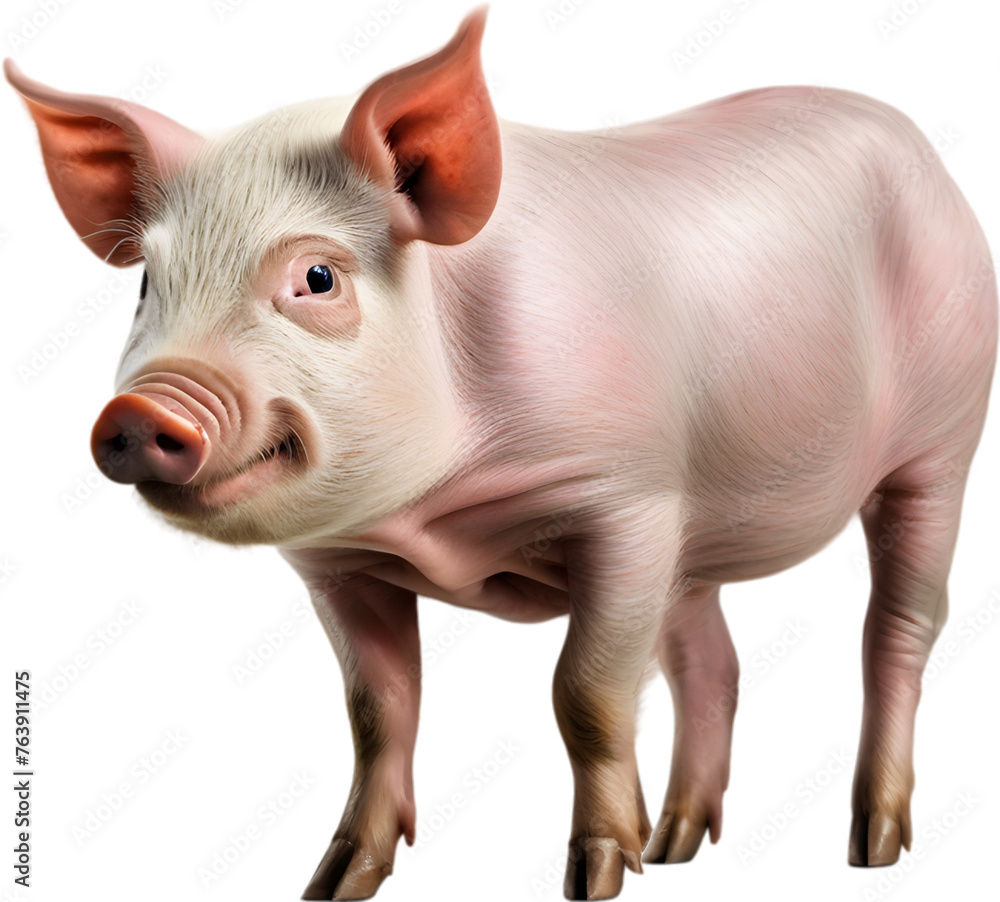 watercolor of a cute Miniature Pig. watercolor of a cute Miniature Pig.