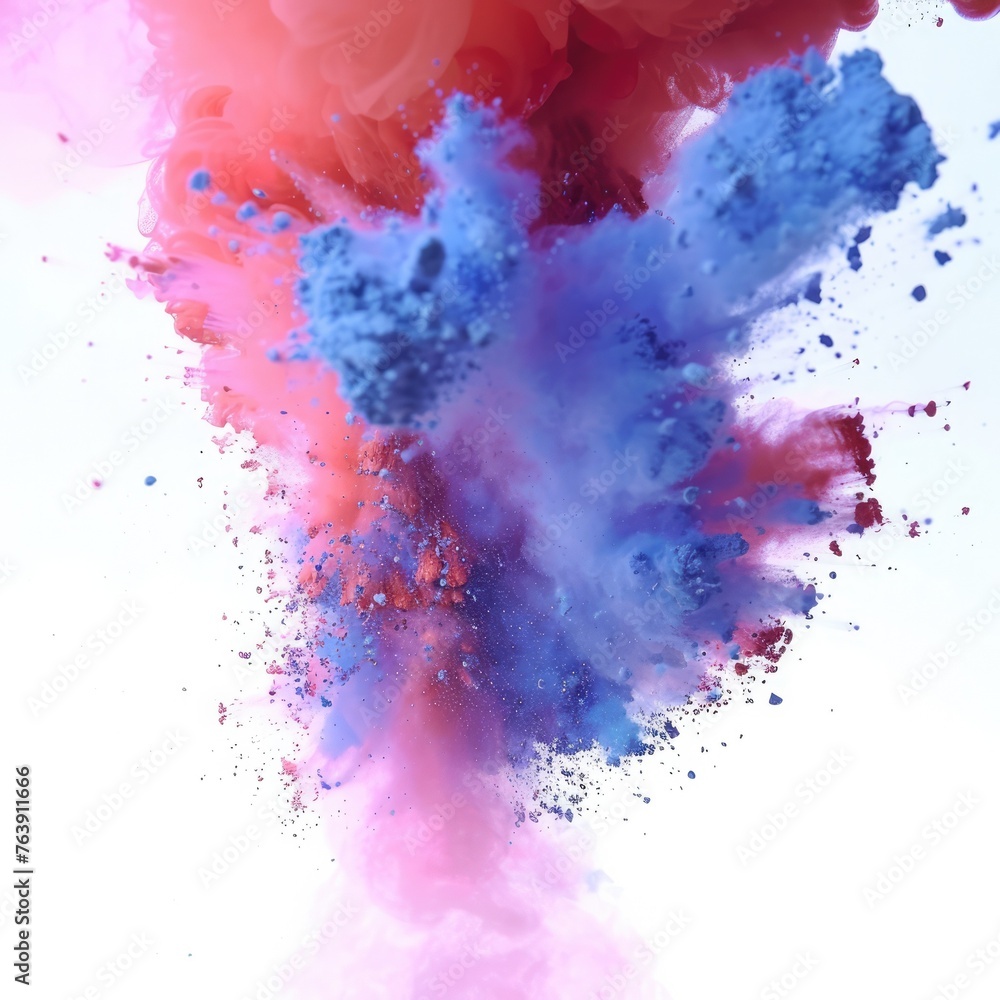 Creative energy banner white background throw colorful powder paint flying. Colors rainbow, celebration festive atmosphere marathon . Youth , sport, creativeness, positive. Layout copy space