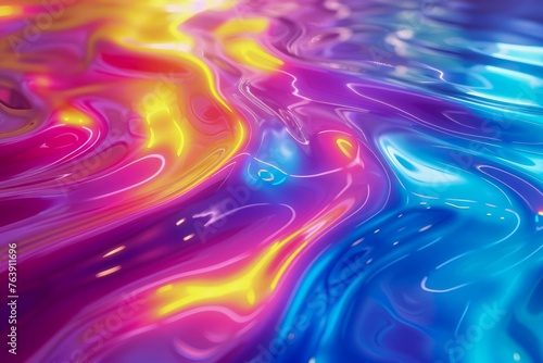 Vibrant Multi Colored Abstract Liquid Wave Background with Smooth Ripple Effect in High Resolution