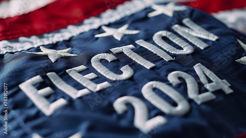 American Flag With the Words Election photo