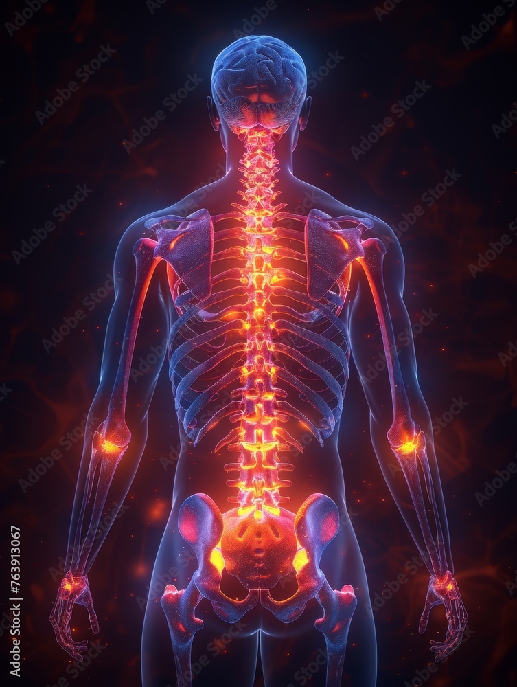 3d rendered illustration of an ray of a person 3d rendered illustration of an ray of a person