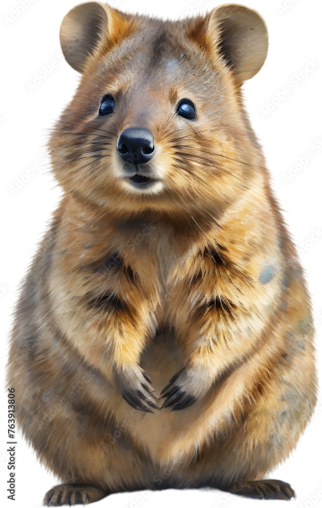 Watercolor painting of a cute quokka (Setonix brachyurus). Watercolor painting of a cute quokka (Setonix brachyurus).