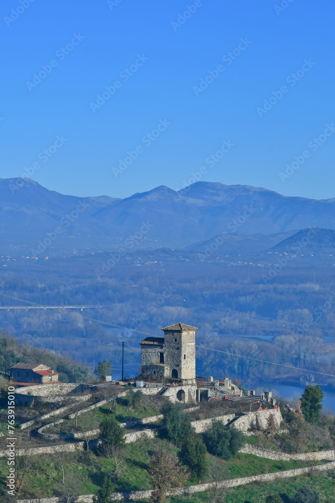 Landscape view of Frosinone province, city in Lazio in Italy.