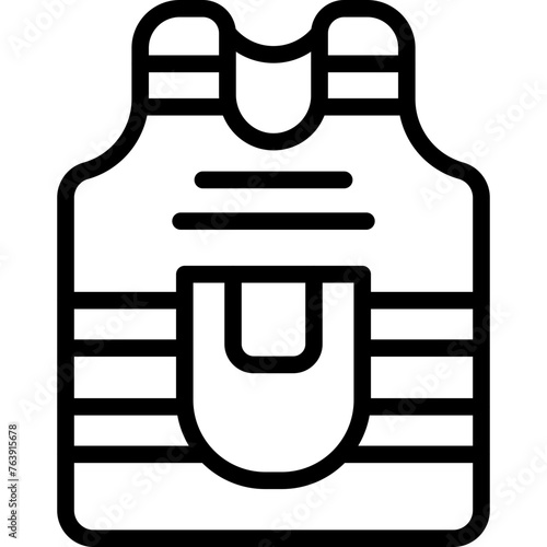 Police Vest Vector Icon Design Illustration