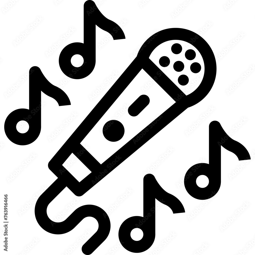 Karaoke Vector Icon Design Illustration