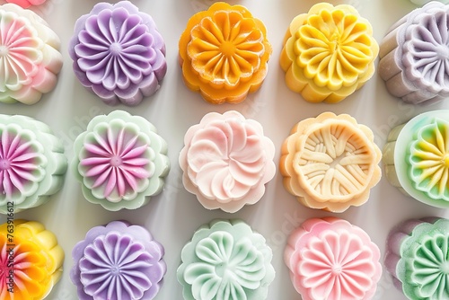 Colorful Snow Skin Mooncakes Assortment