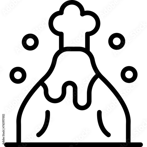 Volcano Vector Icon Design Illustration