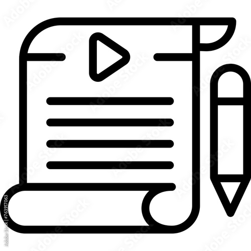 Script Vector Icon Design Illustration