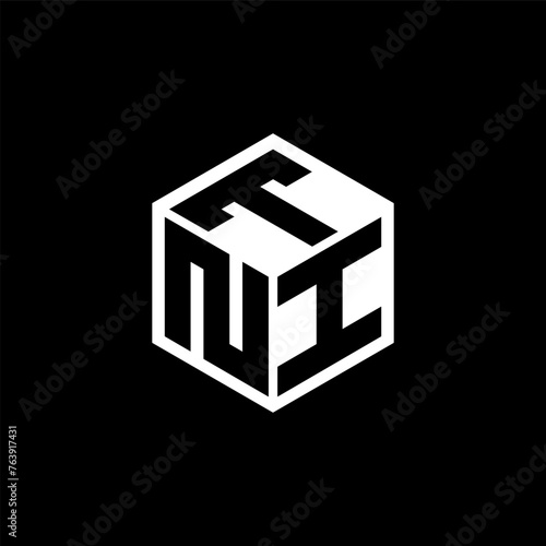 NIT letter logo design with black background in illustrator, cube logo, vector logo, modern alphabet font overlap style. calligraphy designs for logo, Poster, Invitation, etc.