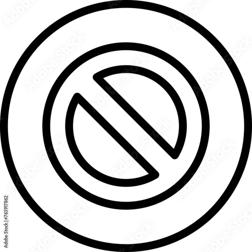Restricted Vector Icon Design Illustration