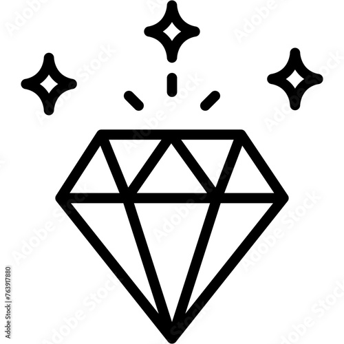 Diamond Vector Icon Design Illustration