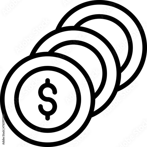 Coin Vector Icon Design Illustration