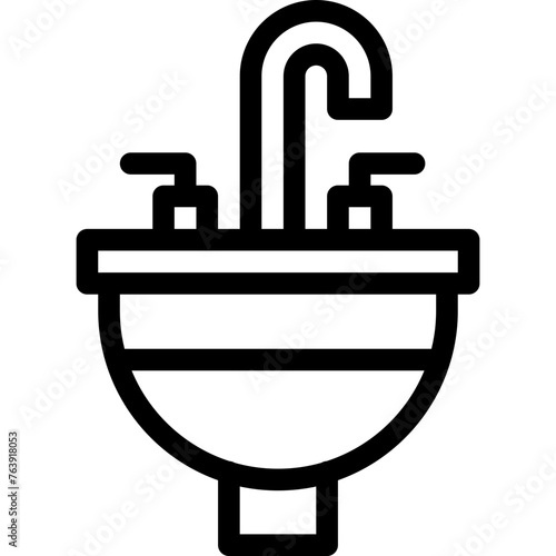 Washbasin Vector Icon Design Illustration