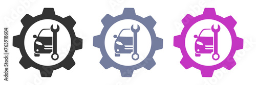 Car Service icon. Mechanic car logo symbol design vector ilustration.