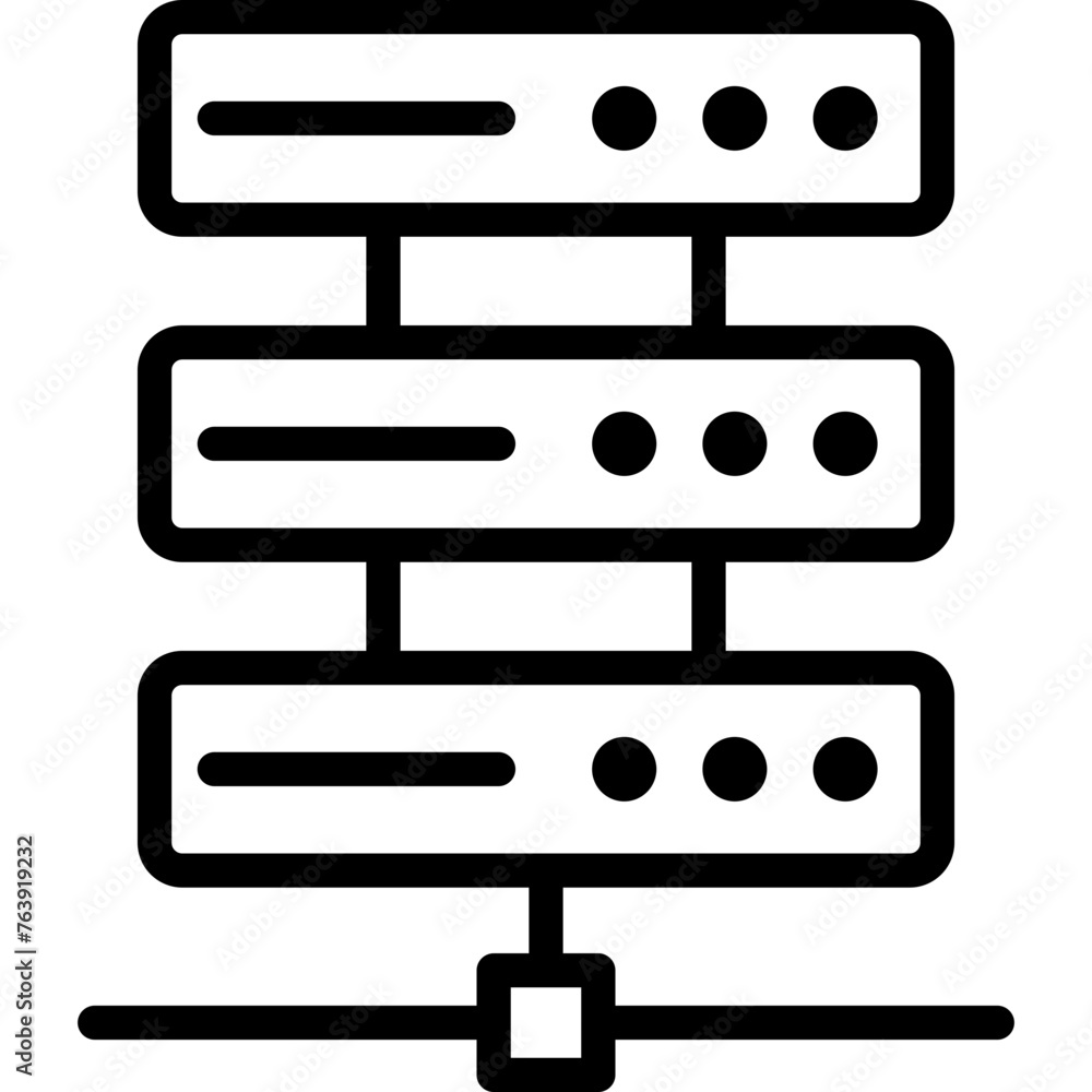Server Vector Icon Design Illustration Server Vector Icon Design Illustration