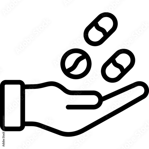 Pill Vector Icon Design Illustration