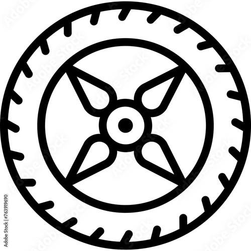 Tire Vector Icon Design Illustration