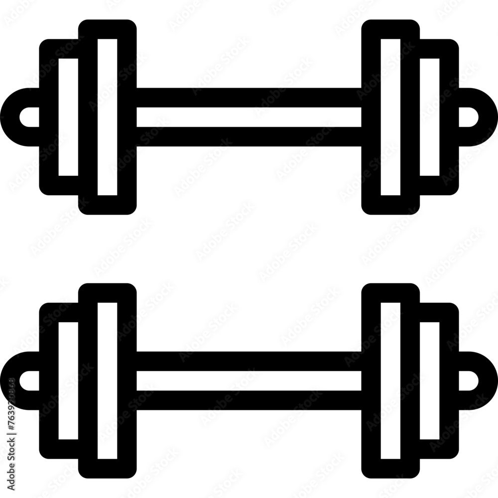 Dumbbell Vector Icon Design Illustration Dumbbell Vector Icon Design Illustration